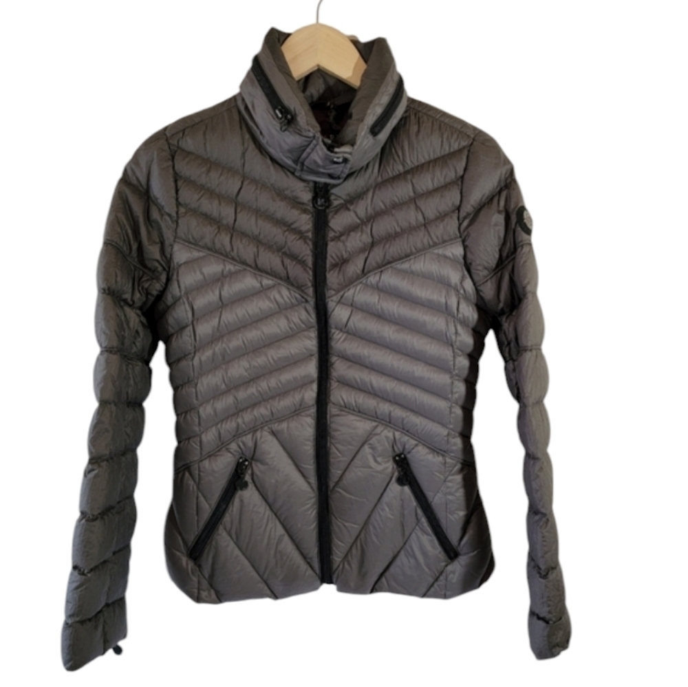 BERNARDO Women's Packable Quilted Dawn Jacket XS Gray Full-Zip Pocket Outdoor